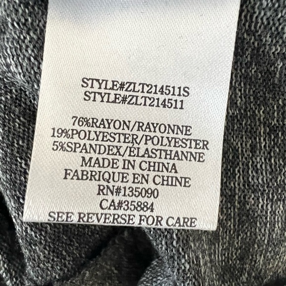 NWT Z SUPPLY Cassidy Flocked Star Long Sleeve Top in Gray, Size Small - Picture 6 of 8